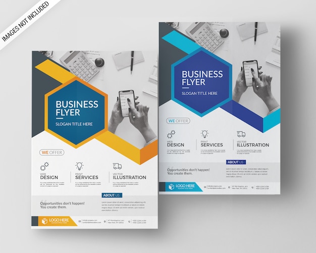 PSD a4 business flyer vorlage