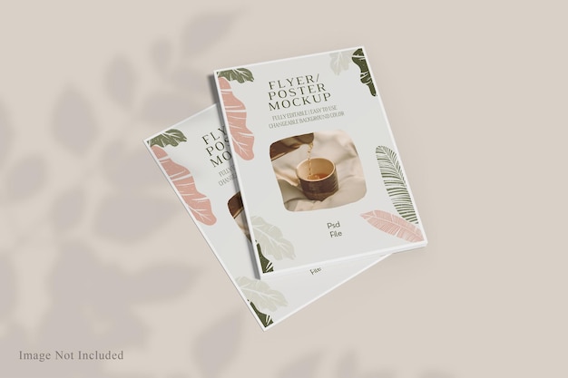 A4-Flyer-Mockup mit Schattenüberlagerung