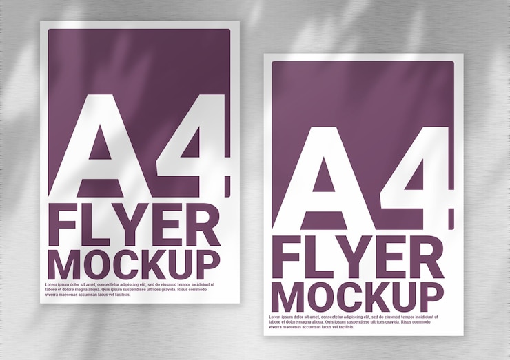 PSD a4 flyer mockup