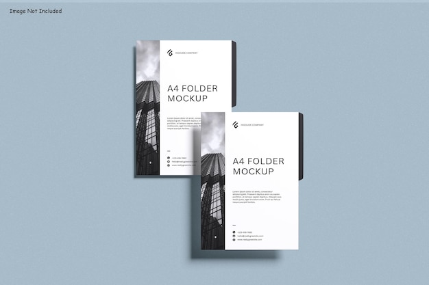 A4 Folder Mockup Presentation for Corporate Branding