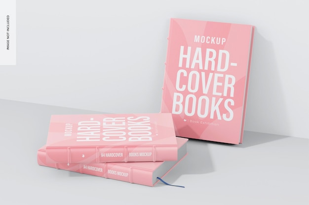 PSD a4-hardcover-bücher-mockup