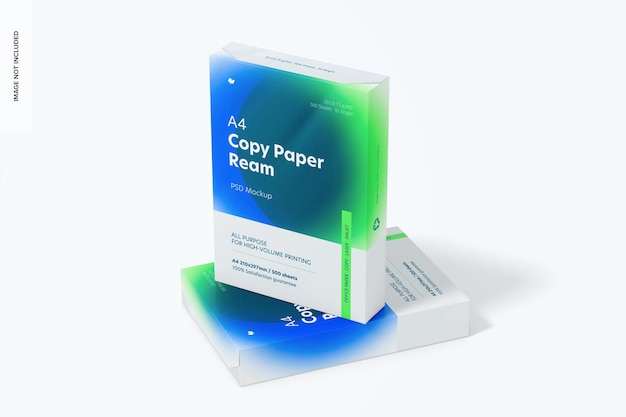 A4 kopierpapier ries mockup