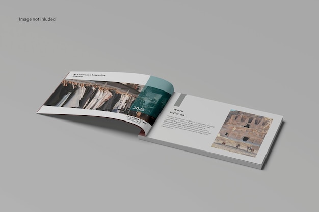 PSD a4 landschaftsmagazin-mockup