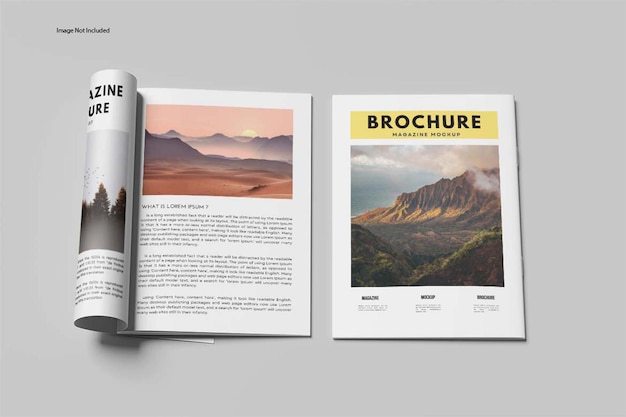 A4-Magazin-Broschürenmodell