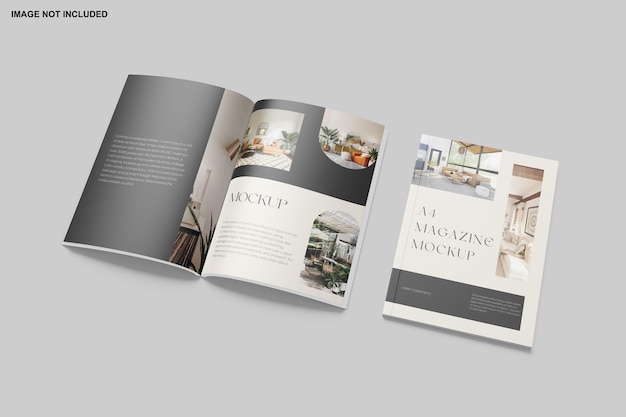 PSD a4 magazine mockup