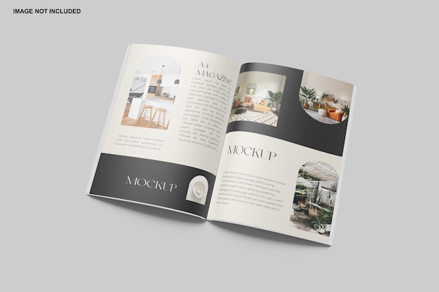 PSD a4 magazine mockup