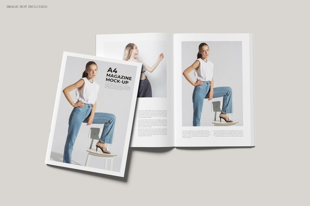 PSD a4 magazine mockup