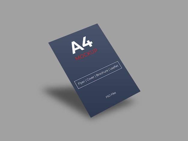 PSD a4 paper realistic mockup