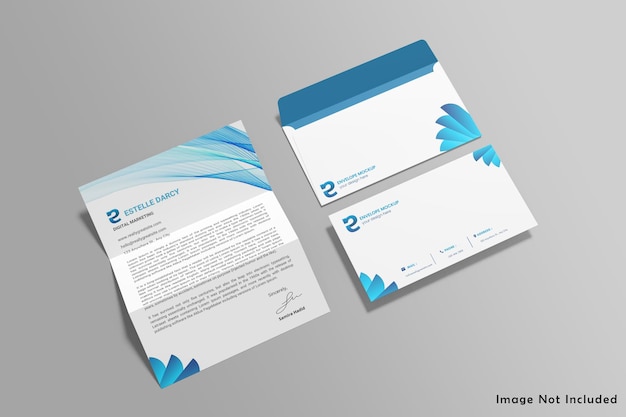 A4-Papier und Umschlagmodell