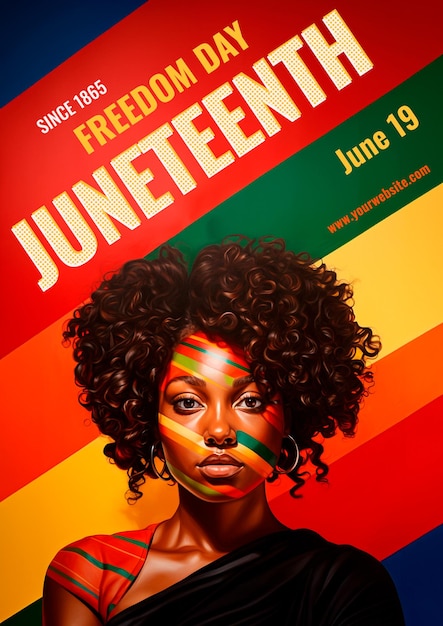 PSD a4-plakat zum juneteenth freedom day