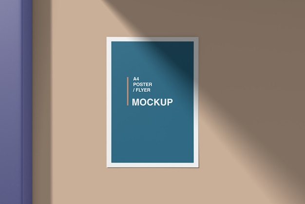 A4 Poster / Flyer Mockup an der Wand