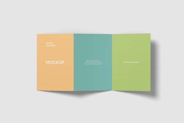 A4 trifold brochure mockup