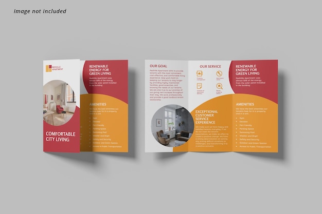 A4-Trifold-Broschürenmodell