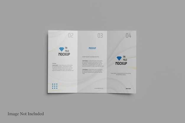 A4 trifold design mockup