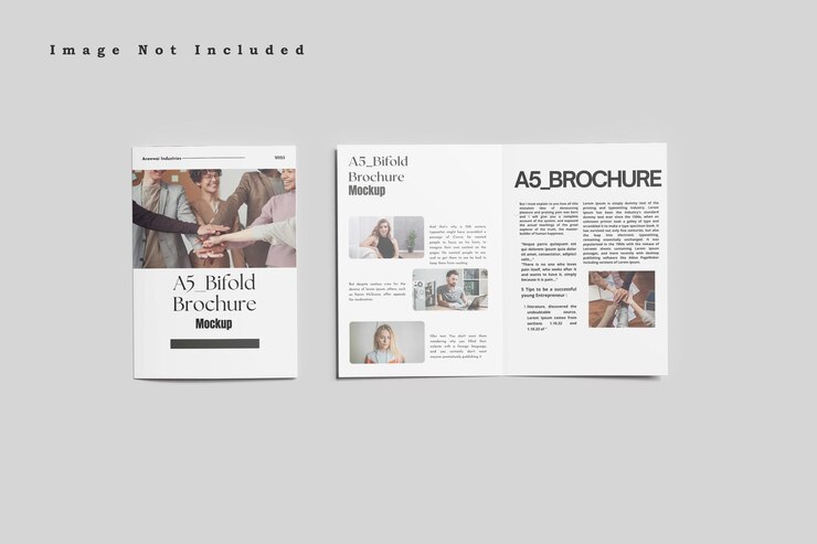 A5 Bifold Brochure Mockup
