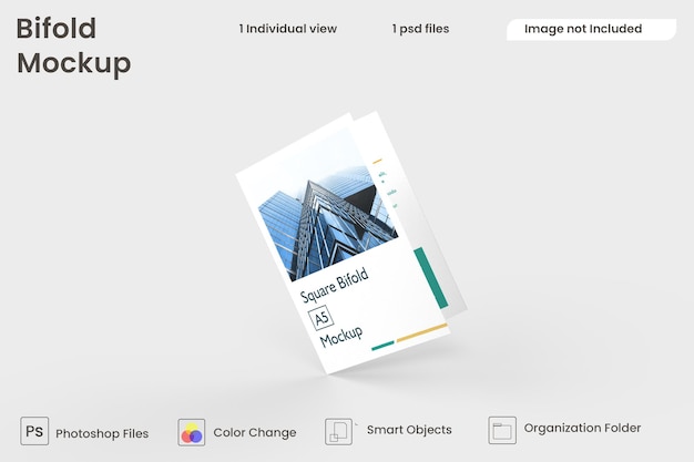 A5 Bifold Mockup Premium Psd