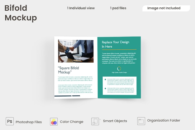 A5 bifold mockup premium psd