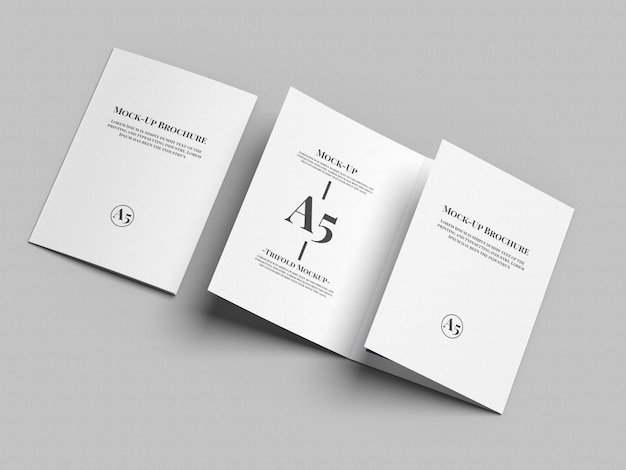 A5 Brochure a tre ante Mockup