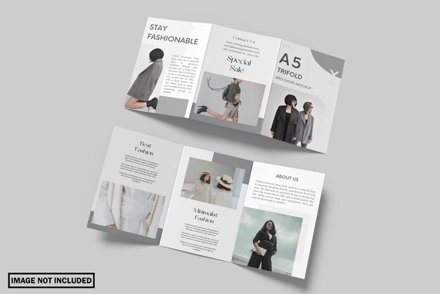 A5 Brochure a tre ante Mockup