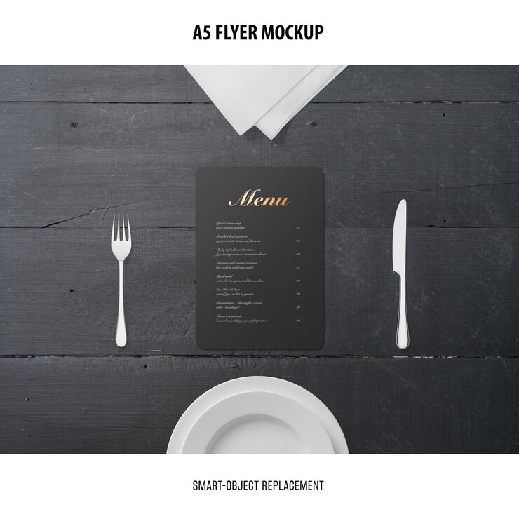 PSD a5 flyer mockup