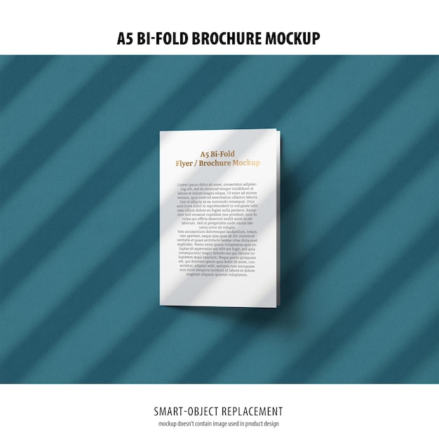 A5 hochformat bi-falz broschüre mockup