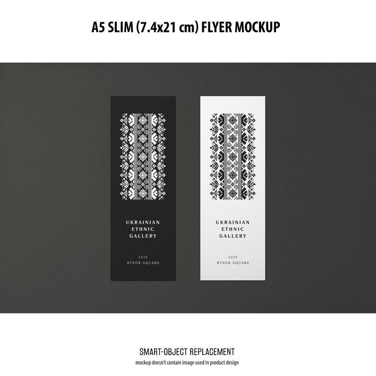PSD a5 slim flyer mockup