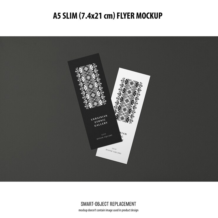PSD a5 slim flyer mockup