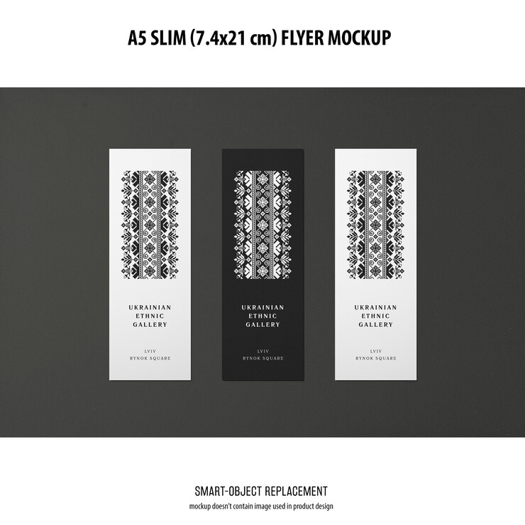 PSD a5 slim flyer mockup