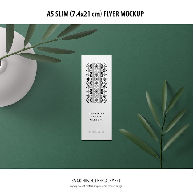 A5 Slim Flyer Mockup