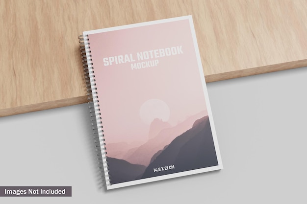 A5 spiralnotizbuch mockup