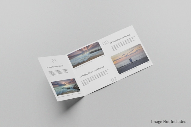 PSD a5 trifold mockup