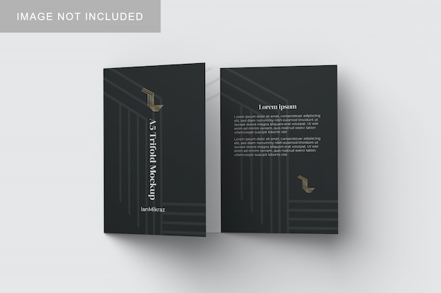 A5 trifold mockup