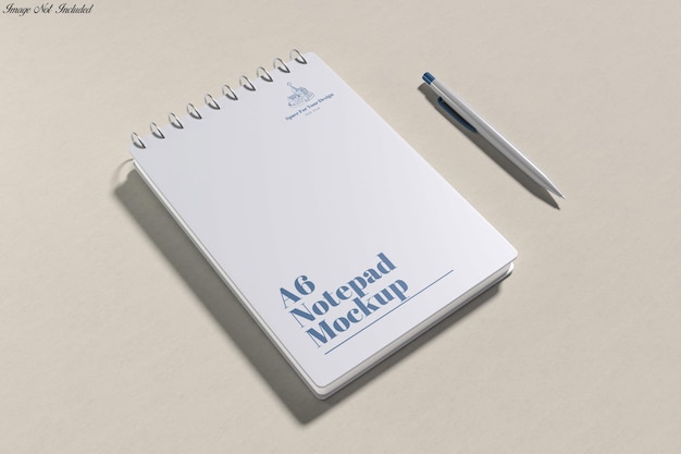 A6 Mockup für das Notizblock