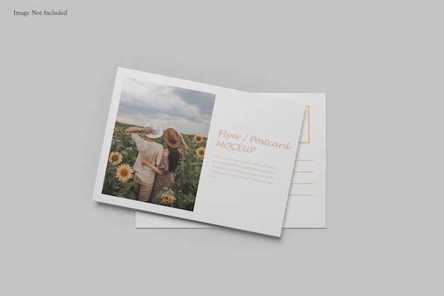 A6 postkarte flyer mockup