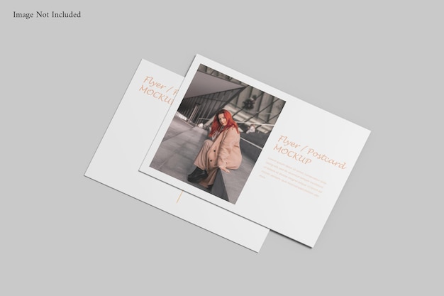 A6 postkarte flyer mockup