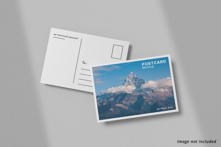 PSD a6-postkarten-flyer-mockup