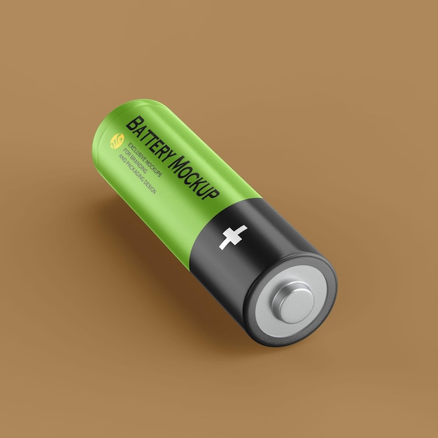 PSD aa batterie-mockup-entwurf