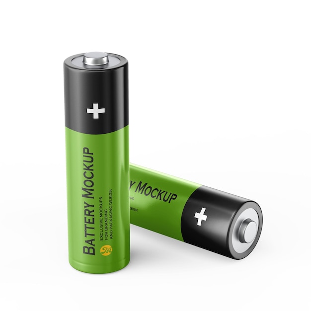 PSD aa batterie-mockup-entwurf