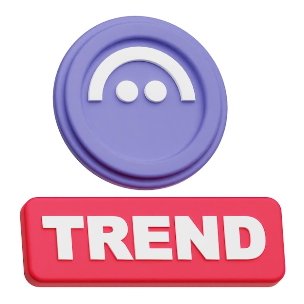 Aave token criptográfico icono 3D aislado en el fondo blanco