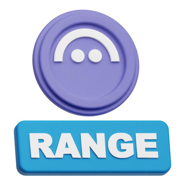 Aave token criptográfico icono 3D aislado en el fondo blanco