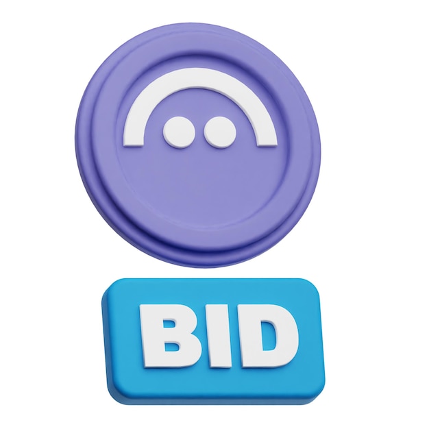 Aave token criptográfico icono 3D aislado en el fondo blanco
