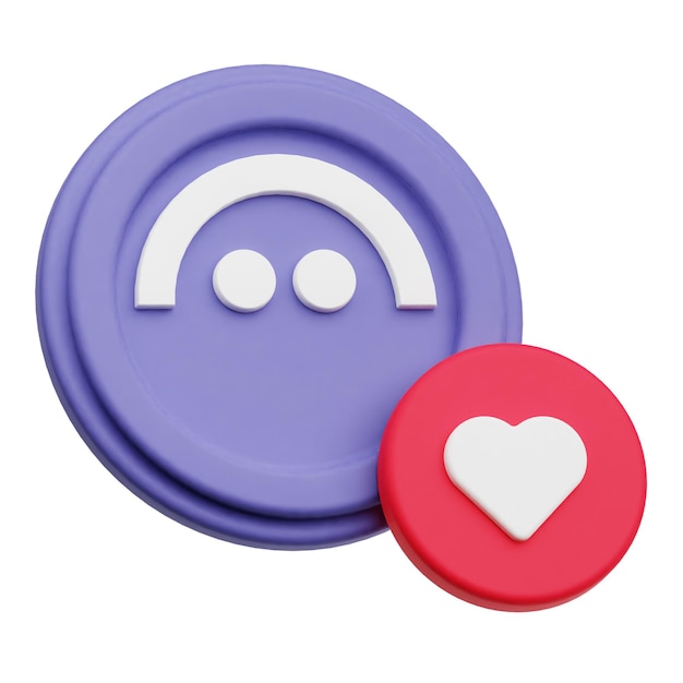 Aave token criptográfico icono 3D aislado en el fondo blanco