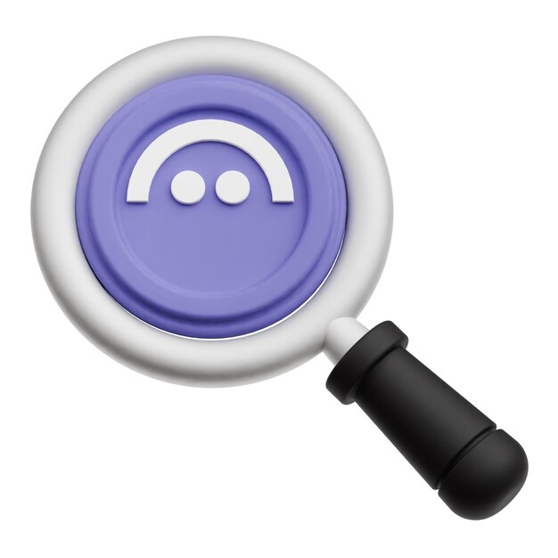 Aave token criptográfico icono 3D aislado en el fondo blanco