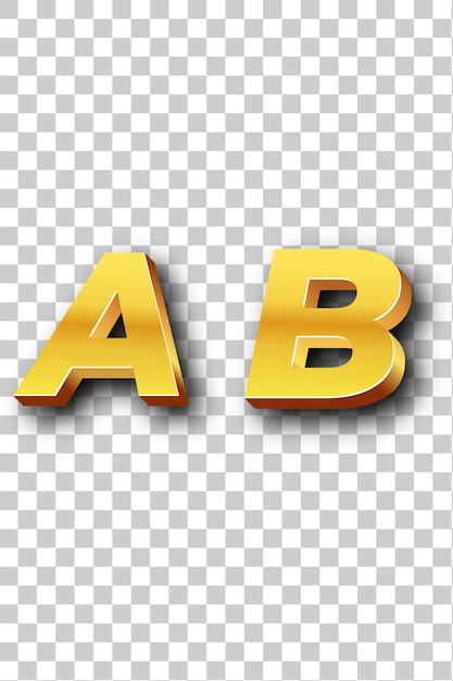 PSD ab gold-logo-symbol isolierter weißer hintergrund transparent