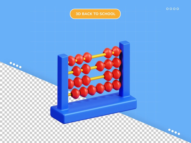 PSD ábaco, 3d, icono