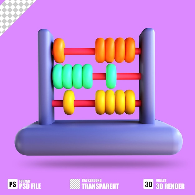 Ábaco de icono 3D 2 para la educación