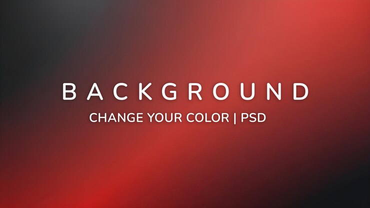 PSD abaixo de fundo com gradiente preto-vermelho