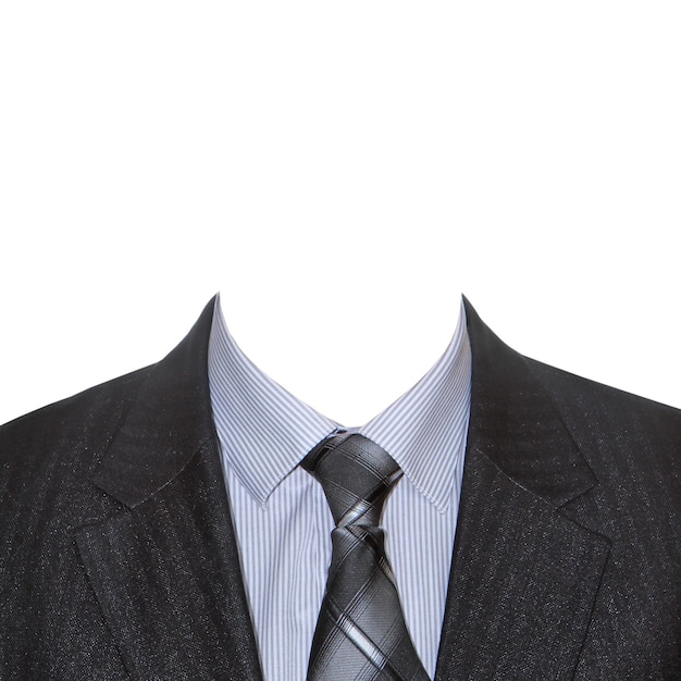 Abbigliamento formale su uno sfondo bianco