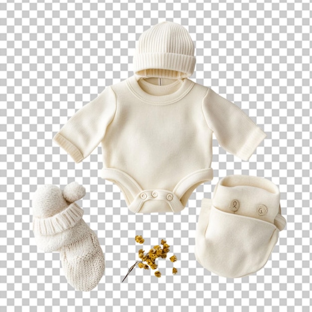 Abbigliamento per bambini su sfondo bianco