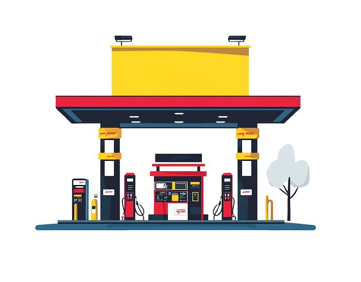 PSD abbildung der tankstelle